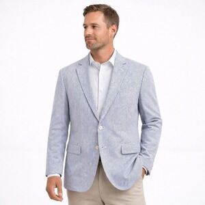 M.Dumas & Sons Men's Sport Coat Size 44S Charleston, SC Combed Cotton Seersucker
